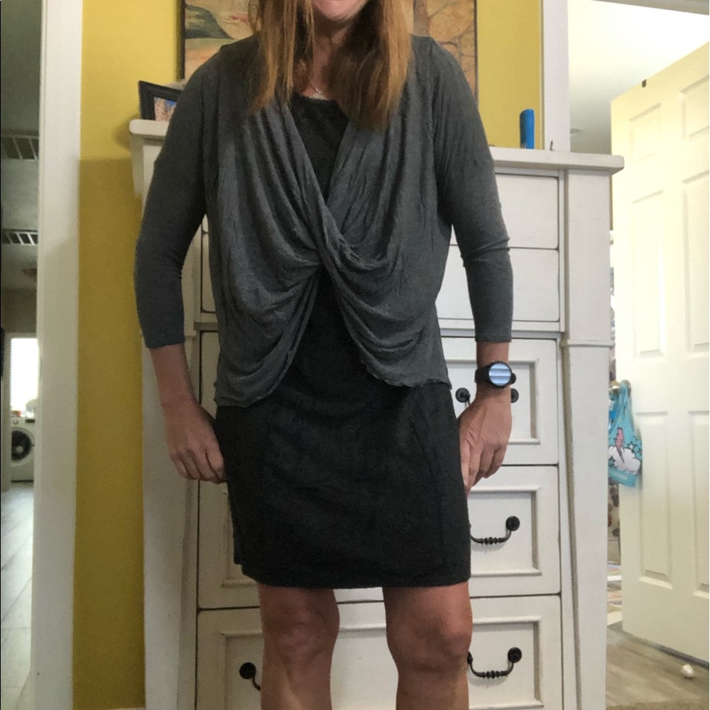 Anthropologie-Amadi cozy layered cloud dress